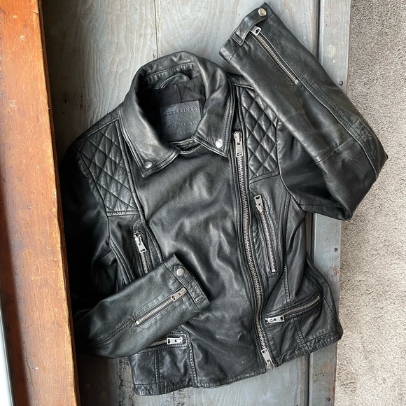 All Saints Jackets & Blazers - All Saints leather Moto jacket | size 4